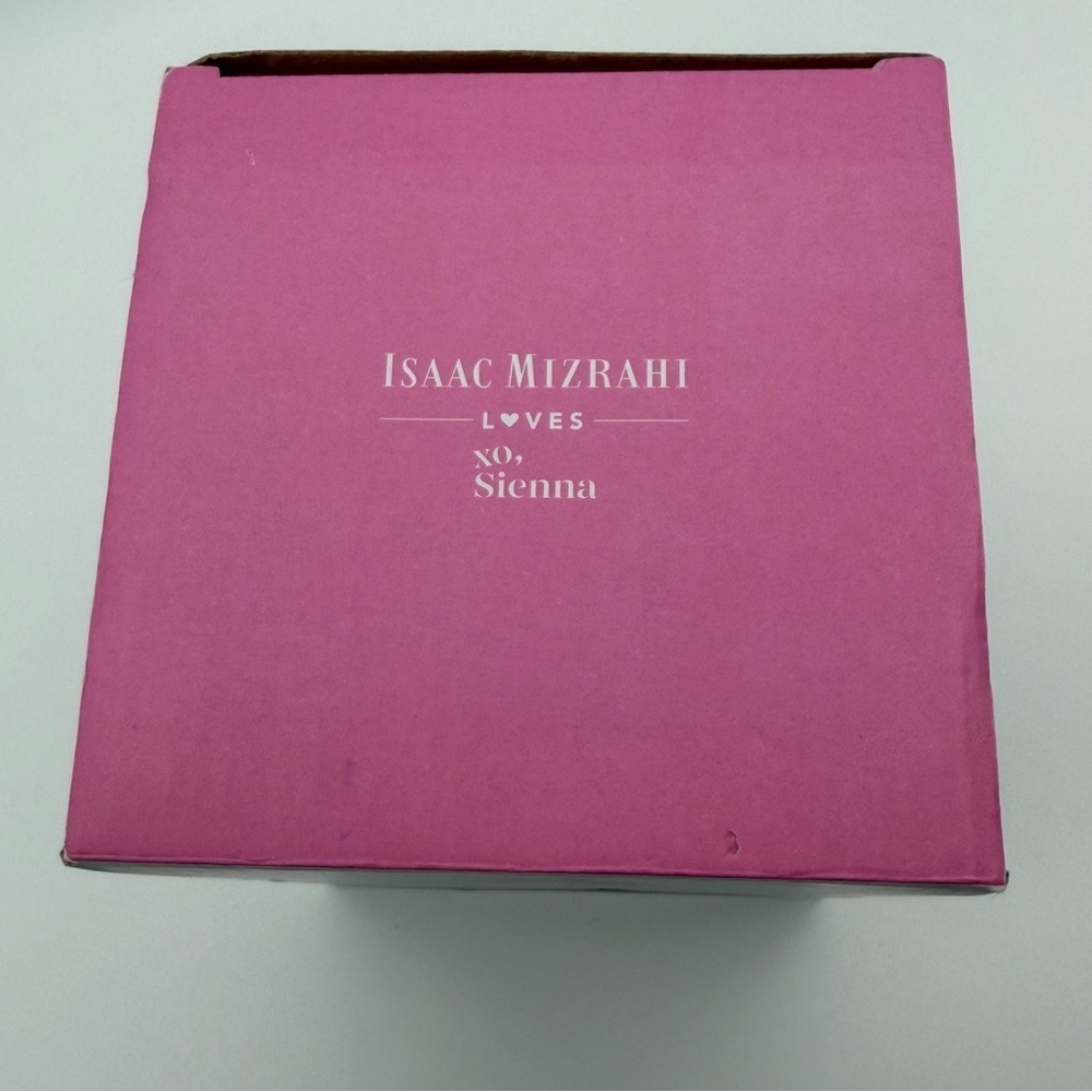 Isaac Mizrahi Loves Xo Sienna Vase Ceramic Pottery Cream Hand Dipped Pink Glaze - Picture 8 of 16